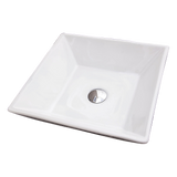 Bathroom Ceramic Rectangular Above Countertop Basin for Vanity - Top-Down View