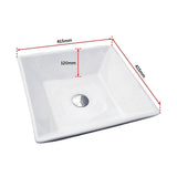 Bathroom Ceramic Rectangular Above Countertop Basin for Vanity - Low Angle