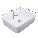 Above Counter Bathroom Vanity Square Basin - Low Angle