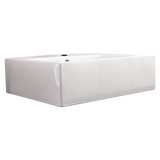Ceramic Rectangular Above Countertop Basin for Vanity - Top-Down View