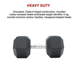 10KG Commercial Rubber Hex Dumbbell Gym Weight - Extra Image