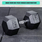 25KG Commercial Rubber Hex Dumbbell Gym Weight - Extra Image