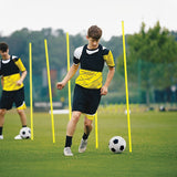 Agility Slalom Training Poles Soccer Rugby Set - Front View