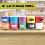 10 Rolls Muscle & Injury Kinesiology Sports Tape 5m x 5cm  Waterproof Support