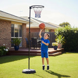 Netball Ring with Stand Portable Pole Height Adjustable - 45-Degree Angle