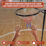 Netball Ring with Stand Portable Pole Height Adjustable - Close-Up Angle