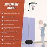 Netball Ring with Stand Portable Pole Height Adjustable - Low Angle
