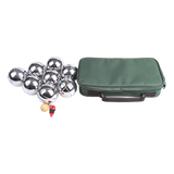 Deluxe Boules Bocce 8 Alloy Ball Set - Top-Down View