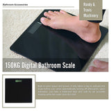 150KG Digital Bathroom Scale - Low Angle