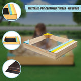 Wooden Kids Backyard Sandbox Children Outdoor Play Toy Sandpit - Low Angle