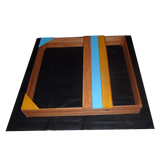 Wooden Kids Backyard Sandbox Children Outdoor Play Toy Sandpit - Close-Up Angle
