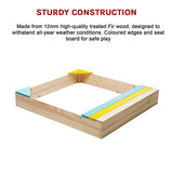 Wooden Kids Backyard Sandbox Children Outdoor Play Toy Sandpit - Extra Image