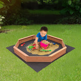 Kids Sand Pit Large Octagonal Wooden Sandpit - Front View