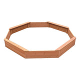 Kids Sand Pit Large Octagonal Wooden Sandpit - Rear View