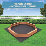 Kids Sand Pit Large Octagonal Wooden Sandpit - Low Angle