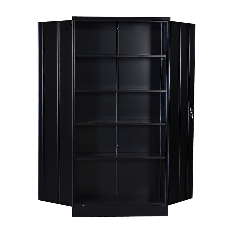 Two-Door Shelf Office Gym Filing Storage Locker Cabinet Safe