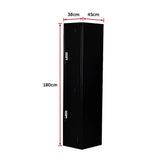 Two-Door Office Gym Shed Storage Lockers - Close-Up Angle
