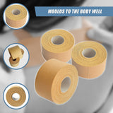 Premium Rigid Sports Strapping Tape - 3 Rolls of 38mm X 13.7M - Low Angle