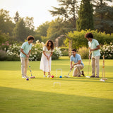 Croquet Set For Up To 6 Players Complete Outdoor Lawn Game Set For Family Gatherings And Events - 45-Degree Angle