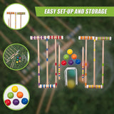 Croquet Set For Up To 6 Players Complete Outdoor Lawn Game Set For Family Gatherings And Events