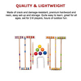 Croquet Set For Up To 6 Players Complete Outdoor Lawn Game Set For Family Gatherings And Events