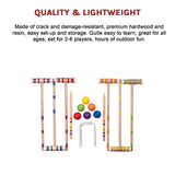 Croquet Set - Up to 6 Players - Low Angle