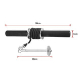 Forearm Wrist Grip Strength Roller Exercise Bar Home Gym Training - Rear View