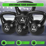 4pcs Exercise Kettle Bell Weight Set 20KG - Low Angle