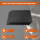 4 Tiles EVA Fitness Home Gym Interlocking Floor Puzzle Mat - Low Angle