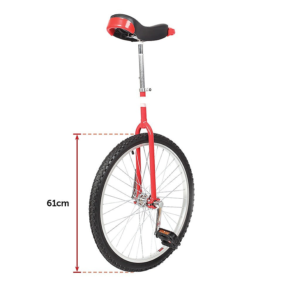 24 Inch Pro Circus Unicycle for Performance Training Indoor Show Use