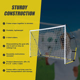 8' x 5' Soccer Football Goal Foot Portable Net Quick Set Up - Low Angle