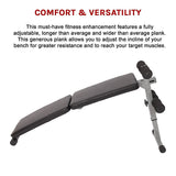 Adjustable Abdominal Crunch Sit Up Bench - Low Angle