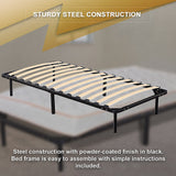 Single Metal Bed Frame - Bedroom Furniture - 45-Degree Angle