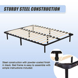 Queen Metal Bed Frame - Bedroom Furniture - Close-Up Angle