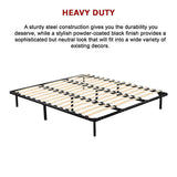 King Metal Bed Frame - Bedroom Furniture - Low Angle
