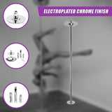 Portable Dance Pole Dancing Spinning Home Gym Fitness - 45-Degree Angle