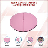 160cm Diameter Exercise Mat for Dancing Pole - Side View