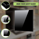 Toughened 90cm x 75cm Black Glass Kitchen Splashback