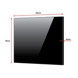 Toughened 90cm x 70cm Black Glass Kitchen Splashback - Extra Image