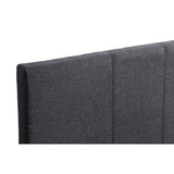 Single Linen Fabric Bed Frame Grey - Top-Down View