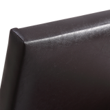Single PU Leather Bed Frame Brown - Top-Down View