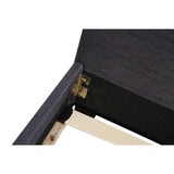 King Linen Fabric Bed Frame Grey - Top-Down View