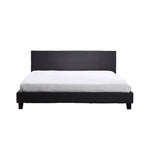King Linen Fabric Bed Frame Grey - Rear View