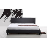 King Linen Fabric Bed Frame Grey - Front View