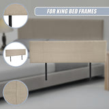 Linen Fabric King Bed Headboard Bedhead - Beige - Extra Image