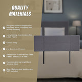 Linen Fabric Queen Bed Headboard Bedhead - Grey - Extra Image