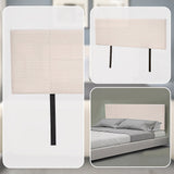 Linen Fabric Queen Bed Headboard Bedhead - Beige