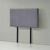 Linen Fabric Single Bed Headboard Bedhead - Grey - Top-Down View