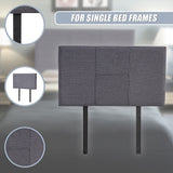 Linen Fabric Single Bed Headboard Bedhead - Grey - Extra Image