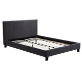 Double Linen Fabric Bed Frame Grey